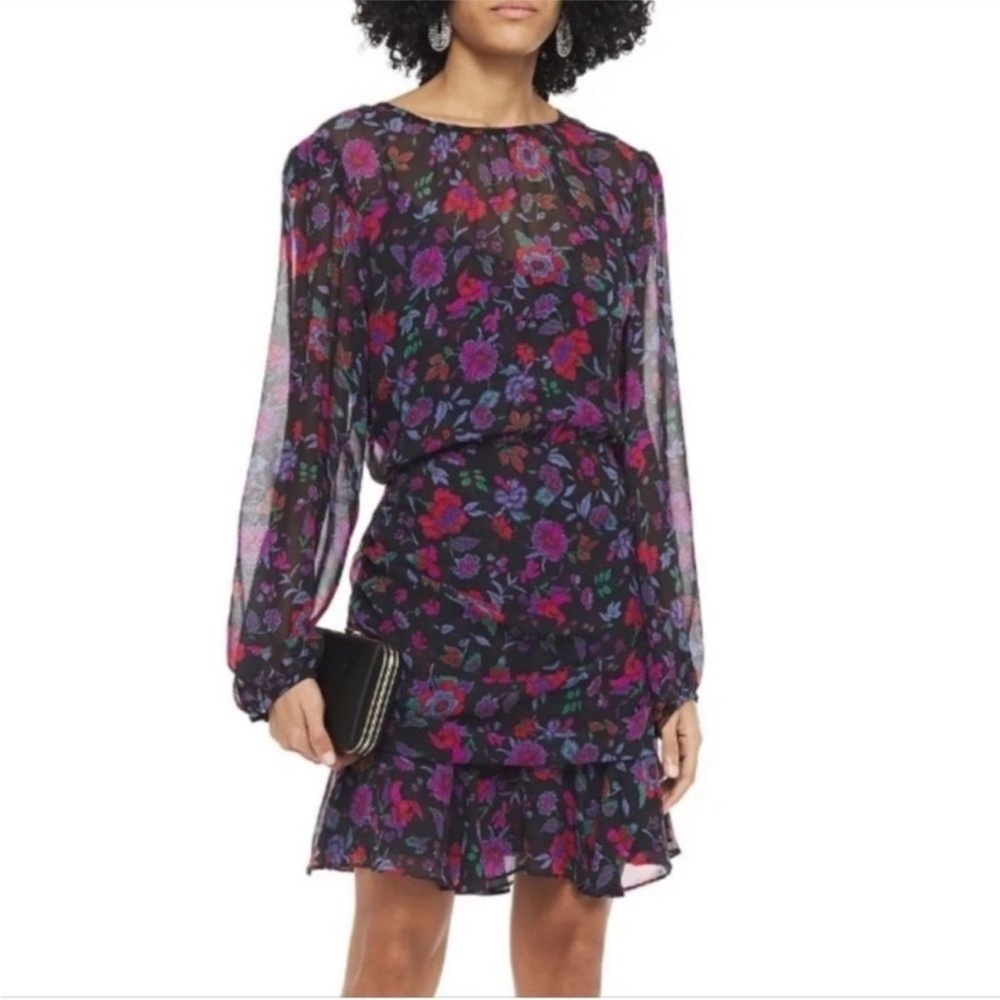 Veronica Beard Robin silk floral mini dress